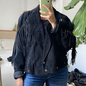 Vintage Fringe Suede Jacket